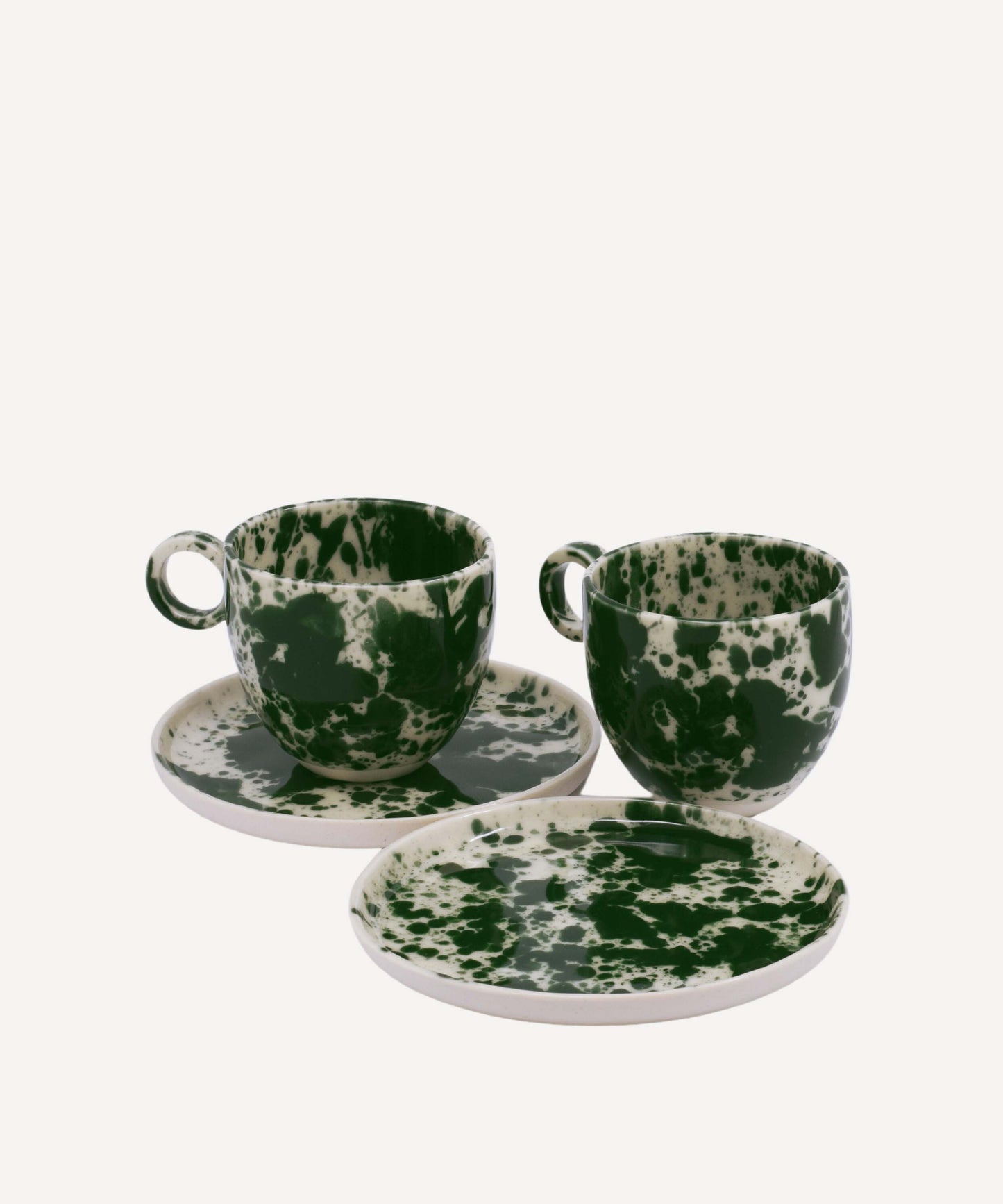 Green Splatter Espresso Cup