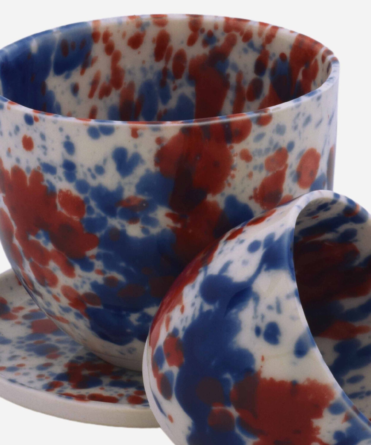 Blue and Red Splatter Mug