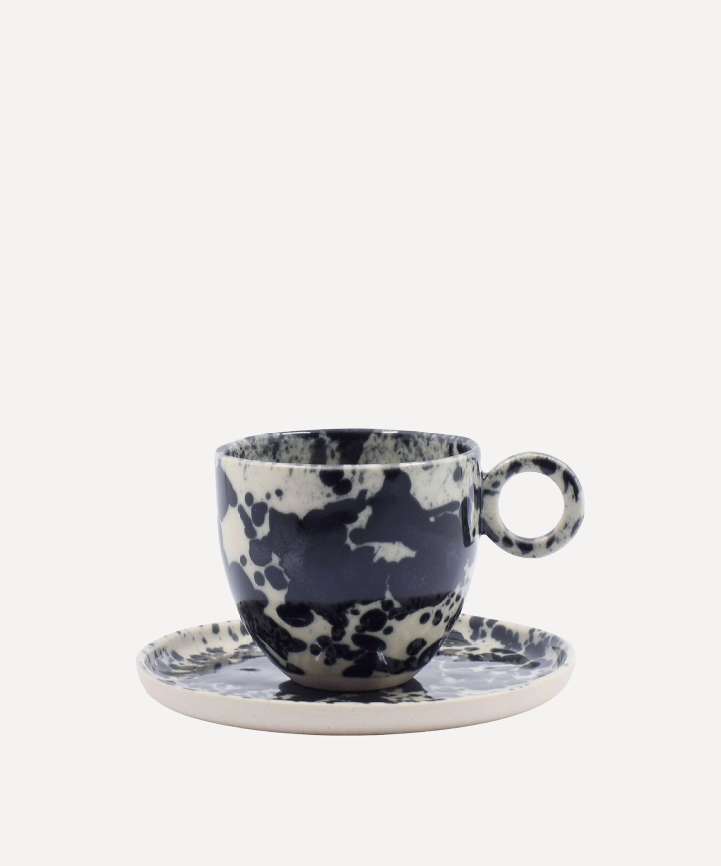 Black Splatter Espresso Cup
