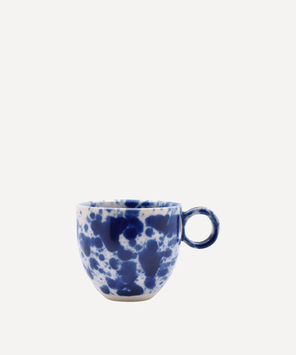 Blue Splatter Espresso Cup