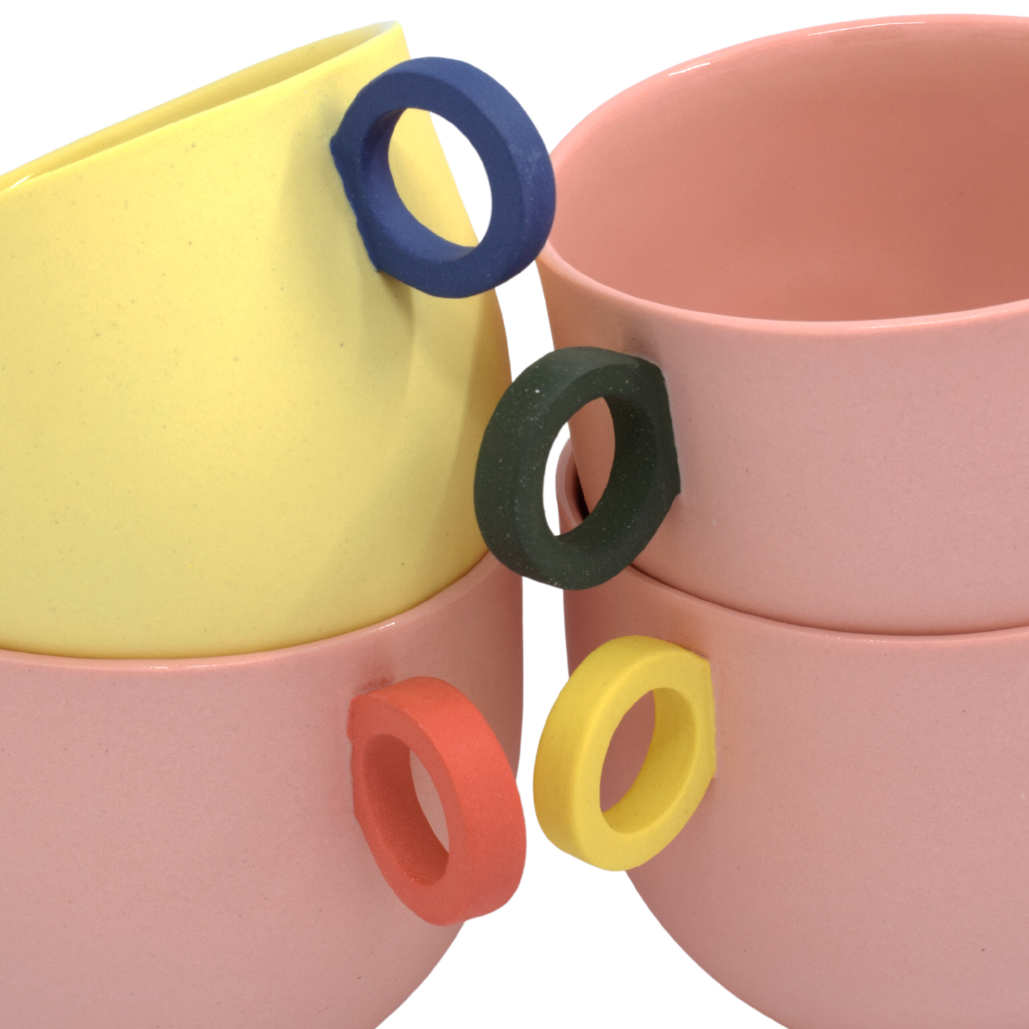 Syros Yellow Mug with Ring Handle