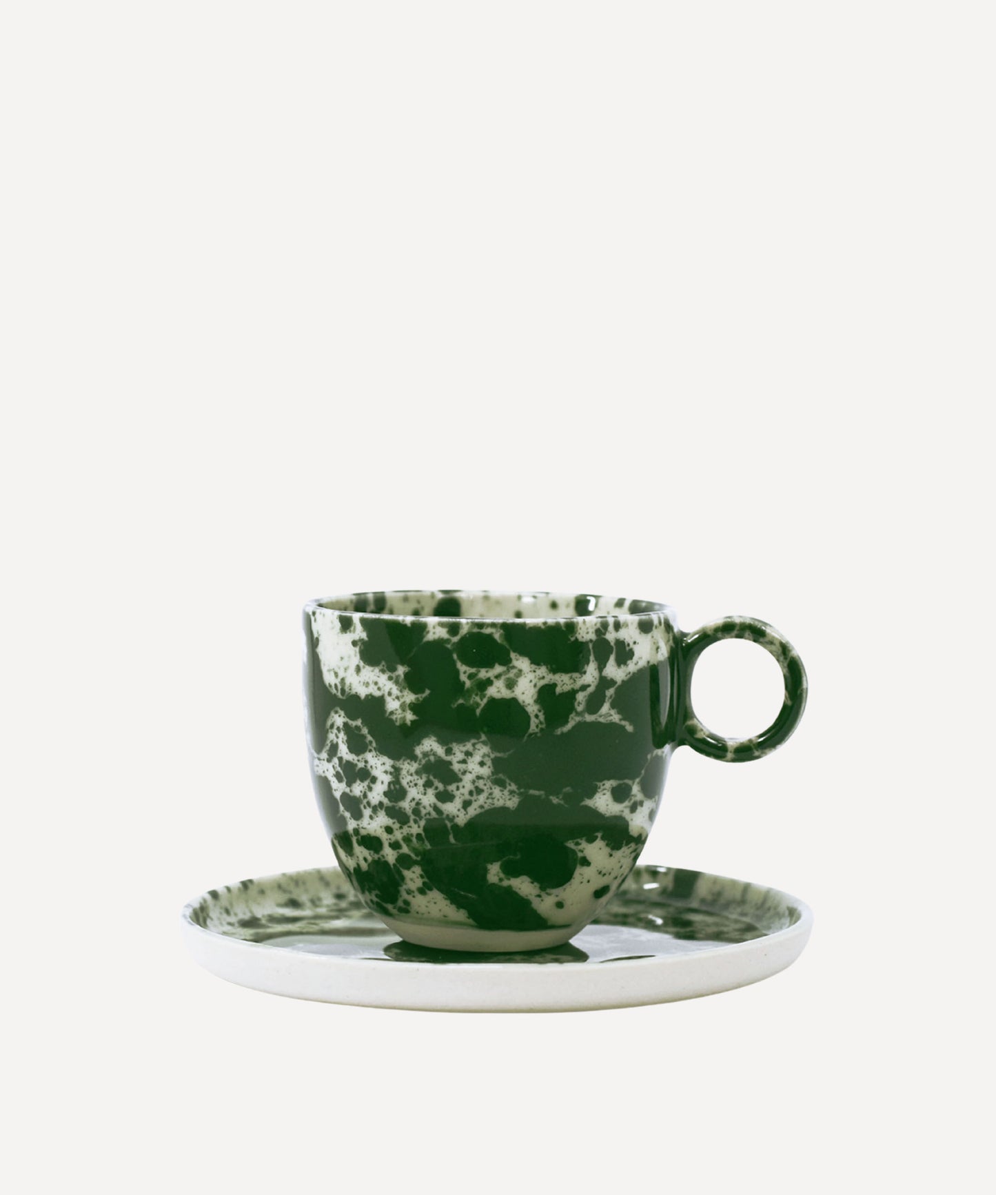 Green Splatter Espresso Cup