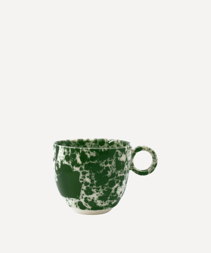 Green Splatter Espresso Cup