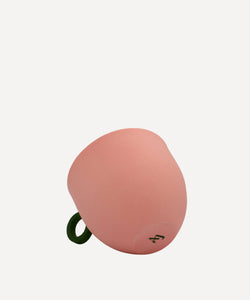 Syros Pink Mug with Green Ring Handle