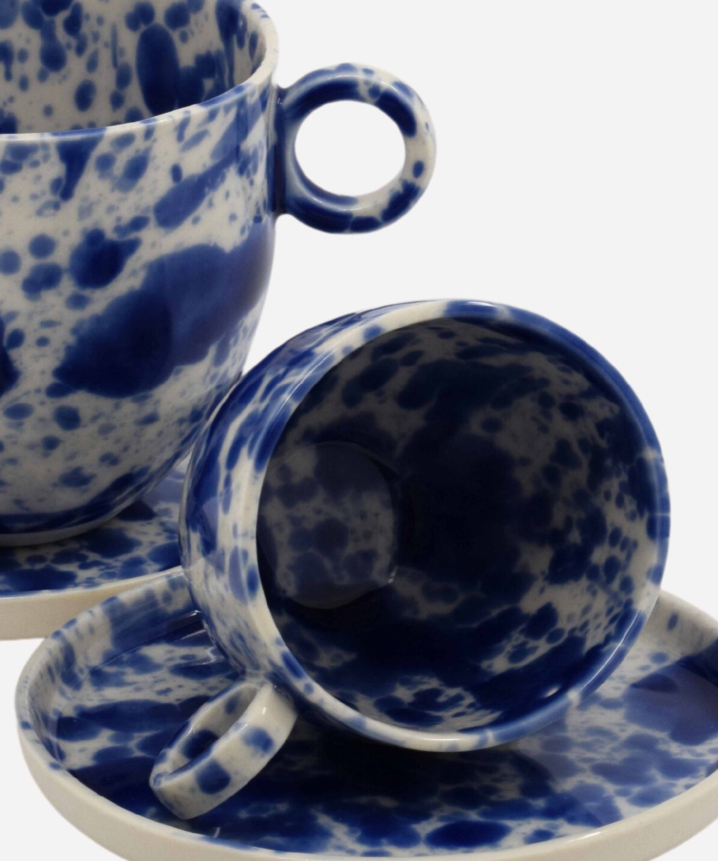 Blue Splatter Espresso Cup