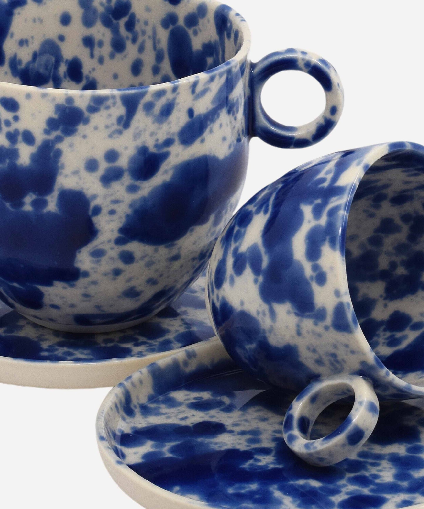 Blue Splatter Espresso Cup