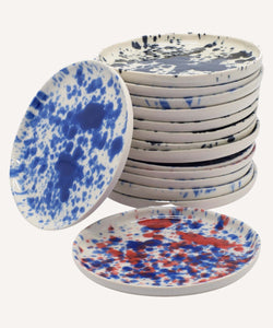 Blue and Red Splatter Espresso Cup