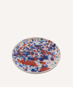 Blue and Red Splatter Espresso Cup