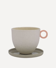 Load image into Gallery viewer, Matt Speckle White Mug with Pink Handle