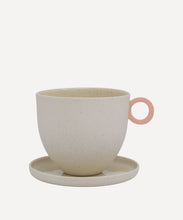 Load image into Gallery viewer, Matt Speckle White Mug with Pink Handle