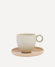 Load image into Gallery viewer, Matt Speckle White Espresso Cup with Grey Handle