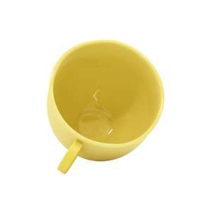 Syros Yellow Mug with Yellow Ring Handle