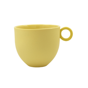 Syros Yellow Mug with Yellow Ring Handle