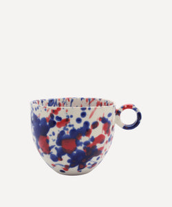 Blue and Red Splatter Mug